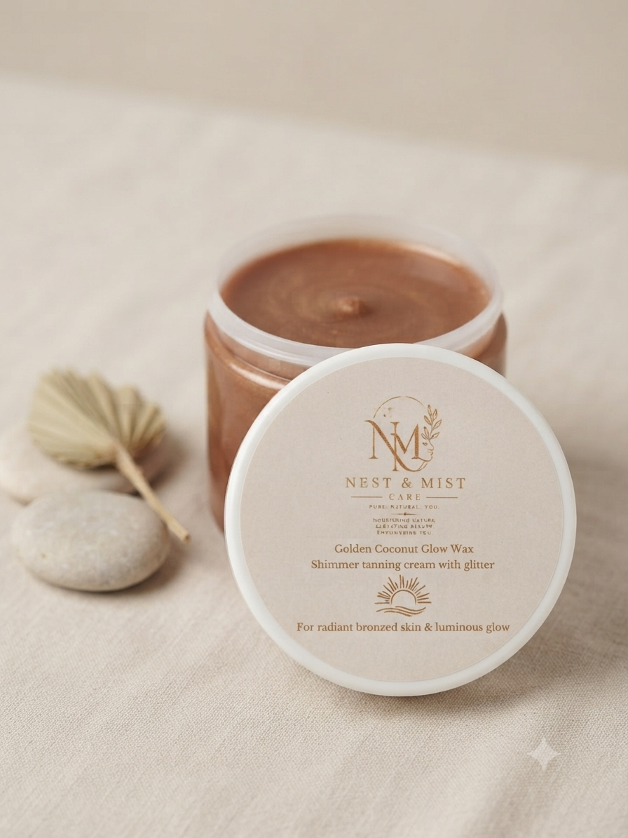 Coconut wax with glitter